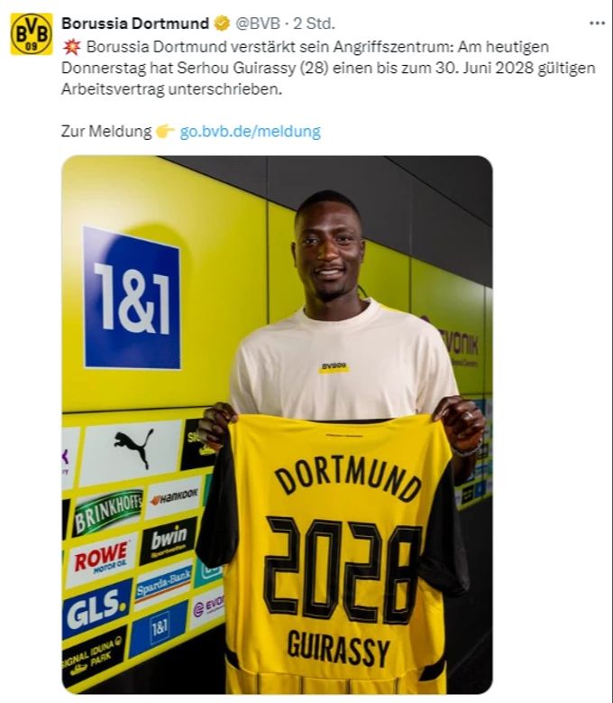 BVB Holt Auch Serhou Guirassy Vom VfB Stuttgart Nau Ch