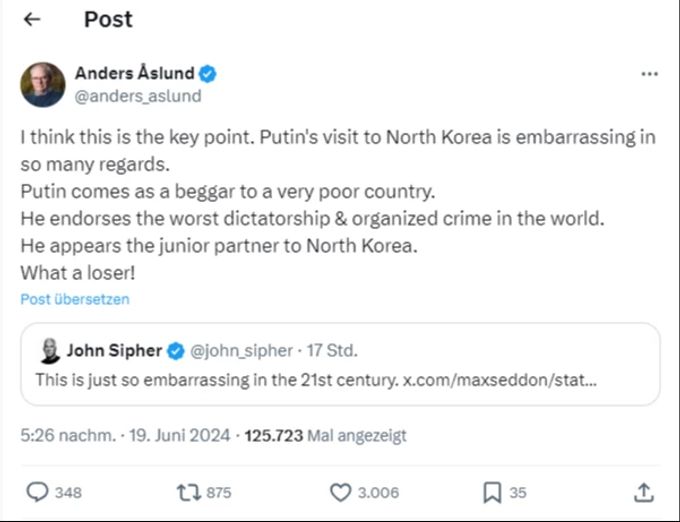 Erbärmlich Spott für Putin nach Bündnis mit Nordkorea Kim