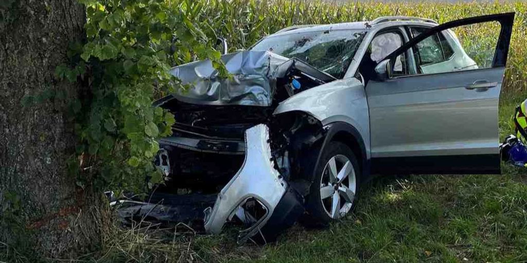 Messen SO Autofahrer 80 Knallt Frontal In Baum Tot