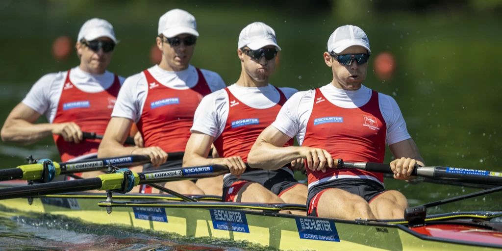 Rudern Schweizer Männer Vierer wahrt mit Final Quali Olympia Chance