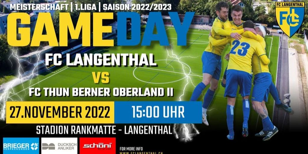 Der Fc Langenthal Spielt Gegen Den Fc Thun Berner Oberland