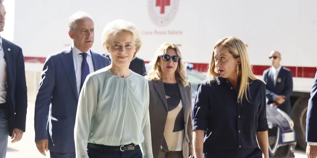 Von Der Leyen Und Meloni Besuchen Erstaufnahmelager Auf Lampedusa