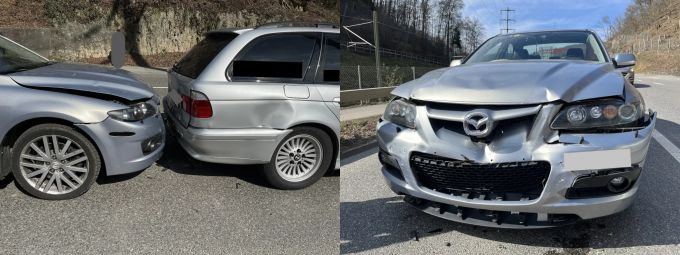 Neuhausen Am Rheinfall Sh Sachschaden Nach Kollision Mit Drei Autos