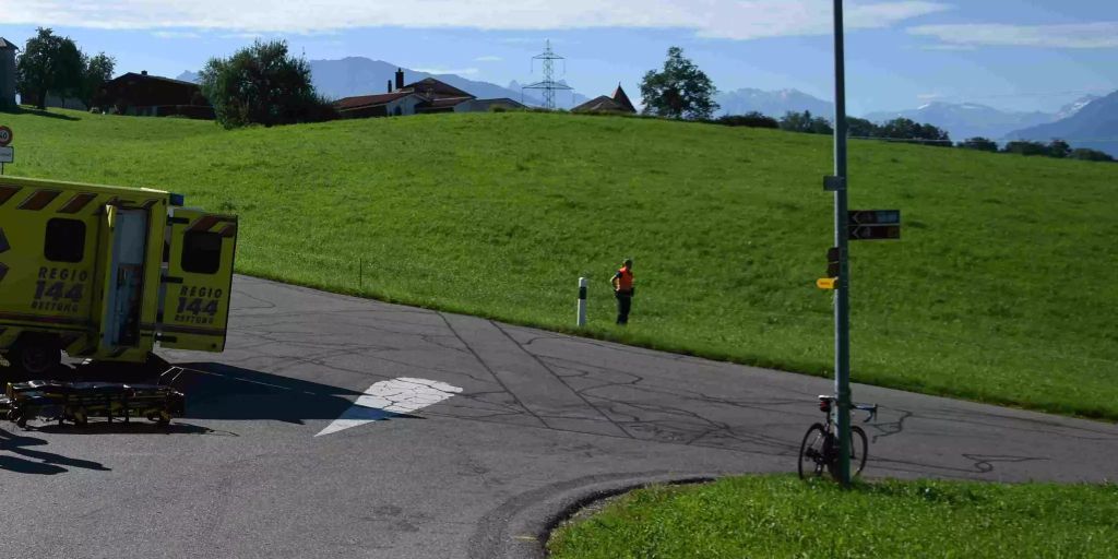 Rüeterswil SG Selbstunfall mit Velo