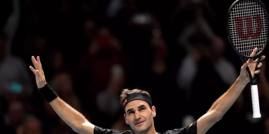 Roger Federer erreichte bei den ATP Finals das Halbfinale. Foto: Tess Derry/Press Association/dpa