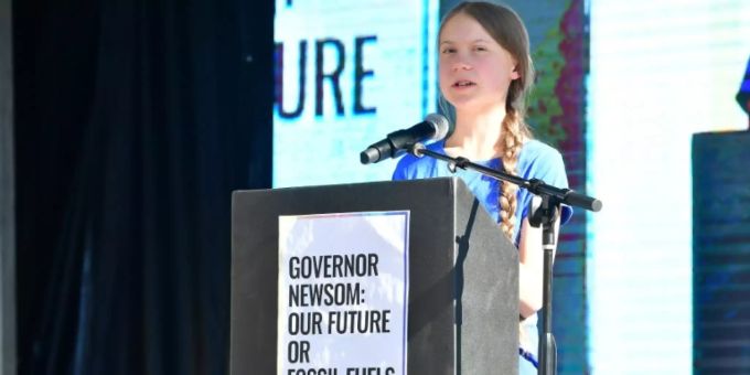 Greta Thunberg bei Kundgebung in Los Angeles Greta Thunberg Amerika
