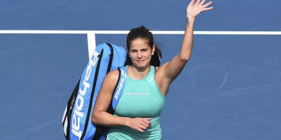 Musste sich in Auckland vor dem Halbfinale verabschieden: Titelverteidigerin Julia Görges. Foto: Chris Symes/Photosport/AP/dpa