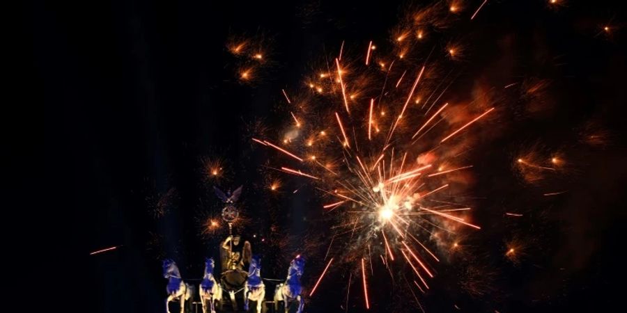 Feuerwerk am Brandenburger Tor in Berlin