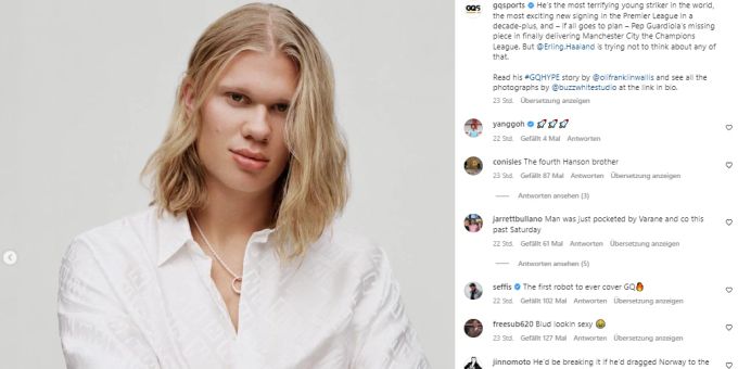 Fussball-Star Erling Haaland steht derzeit vielerorts im Rampenlicht. Erling Haaland