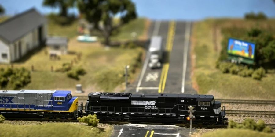 Eisenbahnmodell auf einer Ausstellung in Baltimore 2015