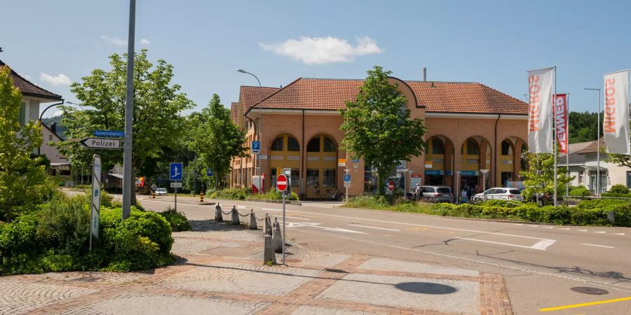 Die Hauptstrasse beim Gemeindeplatz in Aadorf.