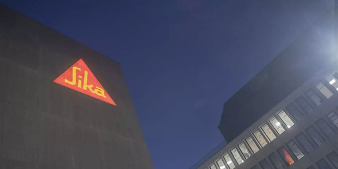 Das Logo des Bauchemie- und Klebstoffherstellers Sika (Archivbild). Sika