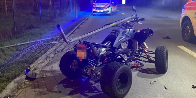 Der Quad-Fahrer zog sich beim Unfall schwere Verletzungen zu. Kantonspolizei Thurgau