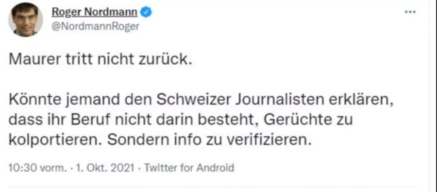 SP-Fraktionschef Roger Nordmann erklärt Schweizer Journalisten derweil gar ihren Job.