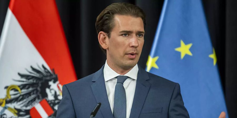 Sebastian Kurz, Bundeskanzler von Österreich, spricht bei einer Pressekonferenz. Foto: Jaroslav Nov/TASR/dpa