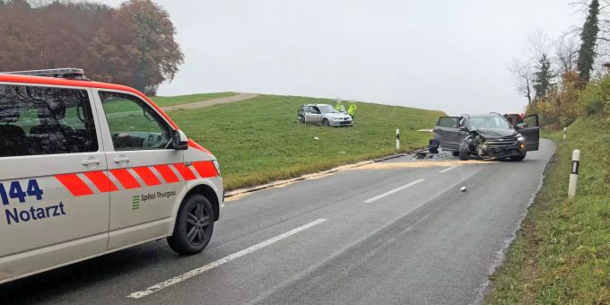 Beim Verkehrsunfall wurden sechs Personen verletzt. Kantonspolizei Thurgau