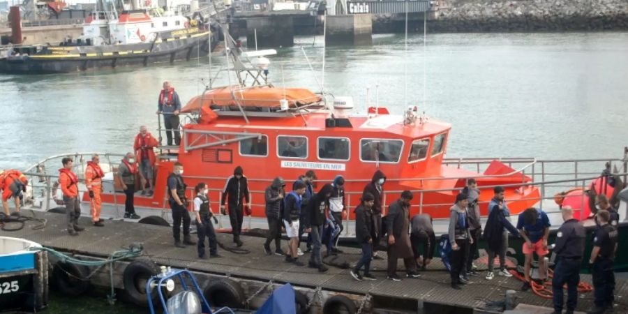 Aus Seenot gerette Flüchtlinge in Calais (Archivfoto)