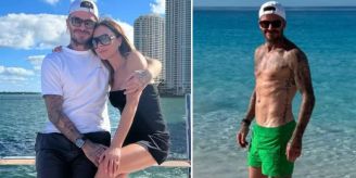 Strandferien - David Beckham hat kein Gramm Fett am Körper