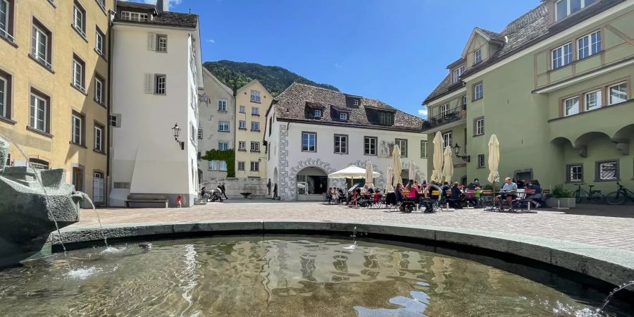 Brunnen im Arcasplatz Chur.