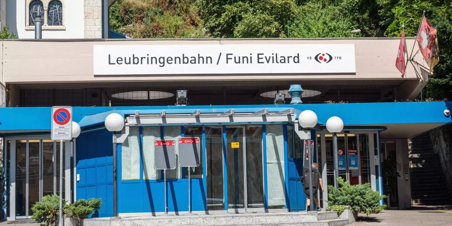 Talstation der Lerubringenbahn in Biel.