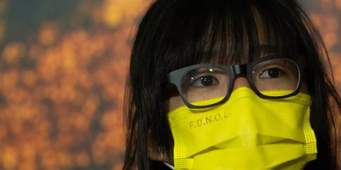 Die Demokratieaktivistin Chow Hang-tung. Hongkonger Allianz