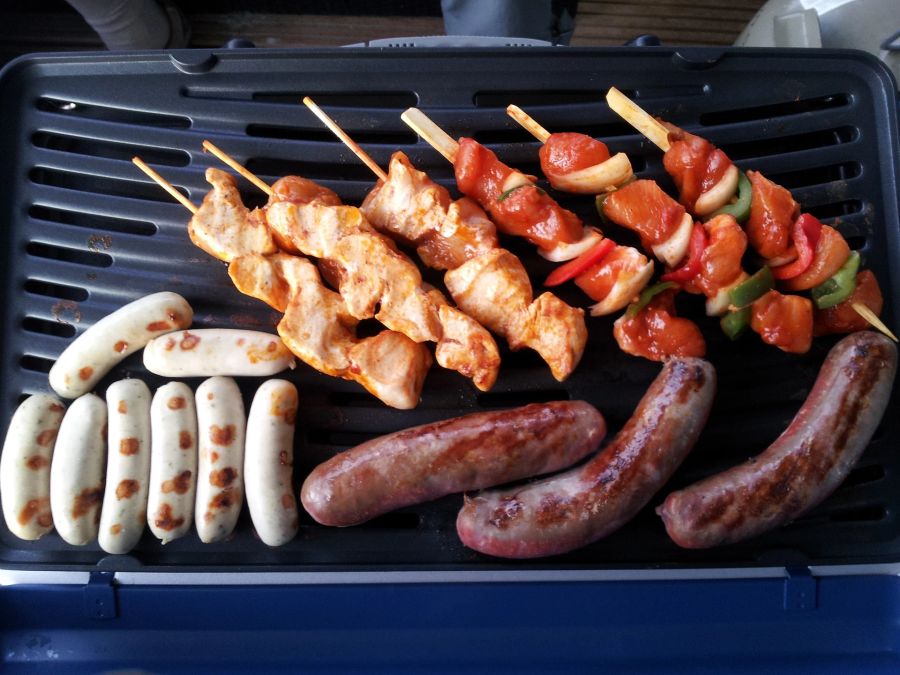 Grill Wurst Schaschlik