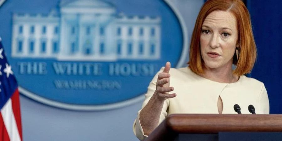 Die Sprecherin des Weissen Hauses Jen Psaki. Foto: Andrew Harnik/AP/dpa