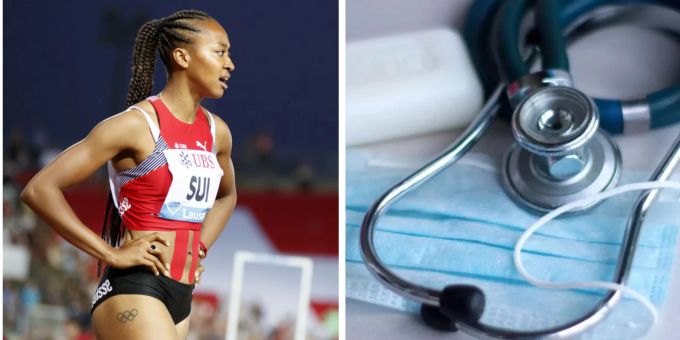Die Sprinterin Sarah Atcho erlitt nach der Booster-Impfung eine Perikarditis. Perikarditis