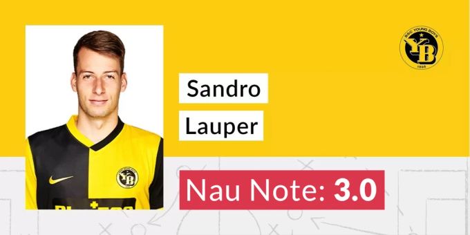 Die Nau.ch-Note für Sandro Lauper von YB. Sandro Lauper YB Note
