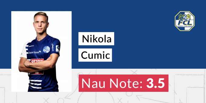 Die Note für Nikola Cumic vom FC Luzern. Nikola Cumic