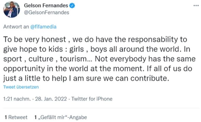 Gelson Fernandes äussert sich in der Debatte um Gianni Infantino. fifa