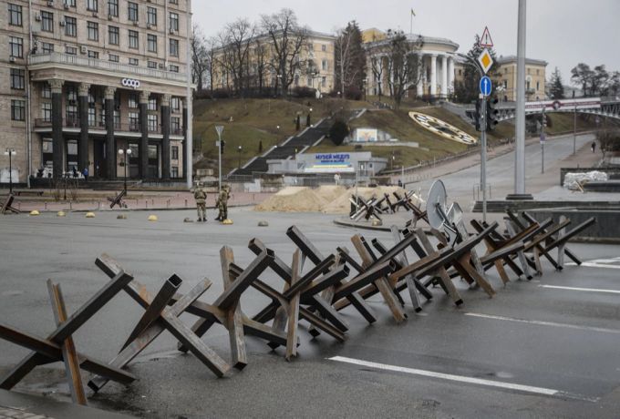 Kiew bereitet sich im Ukraine-Krieg auf den Einmarsch der Russen vor. Kiew Ukraine-Krieg