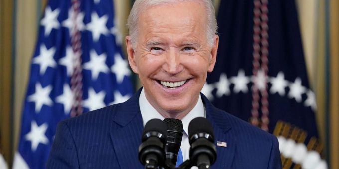 Der Präsident der Vereinigten Staaten von Amerika: Joe Biden. Joe Biden