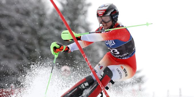 Camille Rast ist im Slalom von Kranjska Gora beste Schweizerin. Camille Rast Slalom Kranjska