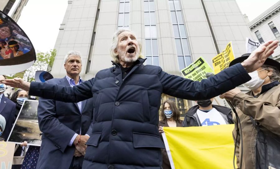 Roger Waters bei einer Assange-Veranstaltung in New York City.