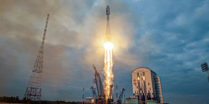 Die russische Raumsonde «Luna-25» bei ihrem Start am vergangenen Freitag. Luna-25 Russland Mond