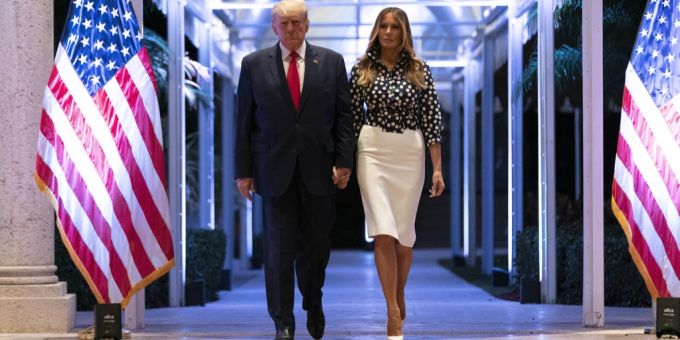Donald Trump und seine Frau Melania im Jahr 2022. Donald Trump Melania Trump