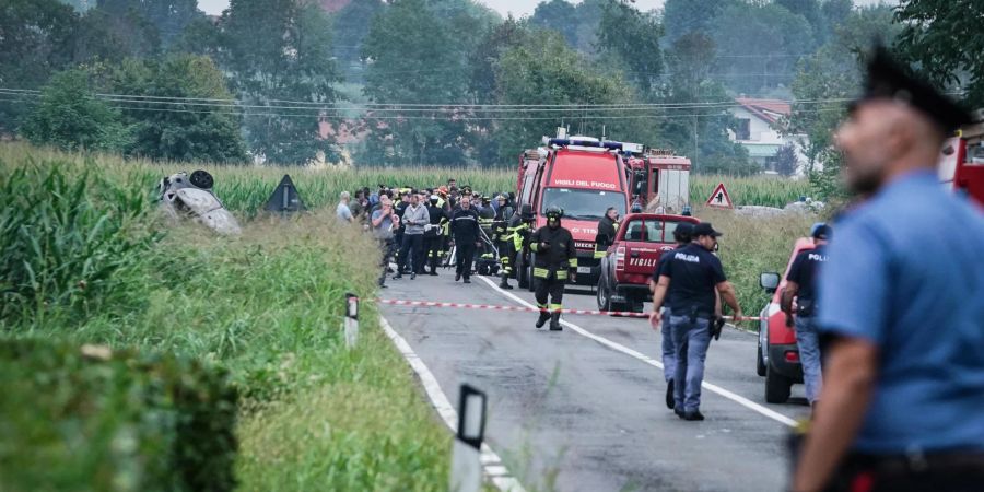 Der Ort des Flugshow-Unfalls nahe Turin.