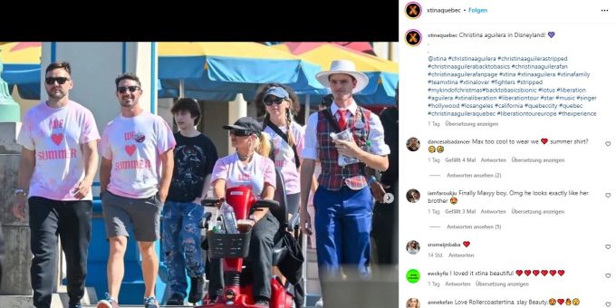 Christina Aguilera düst mit E-Rollstuhl durchs Disneyland