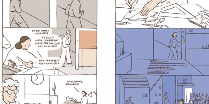Die Luzerner Zeichnerin Anja Wicki liefert mit ihrem Graphic-Novel Debüt «In Ordnung» ein subtiles Spiel von Linien und Flächen. in ordnung