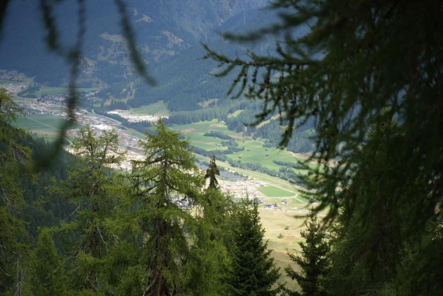 Auf dieser gabs wunderschöne Aussicht auf die Zeltstadt in Goms VS.