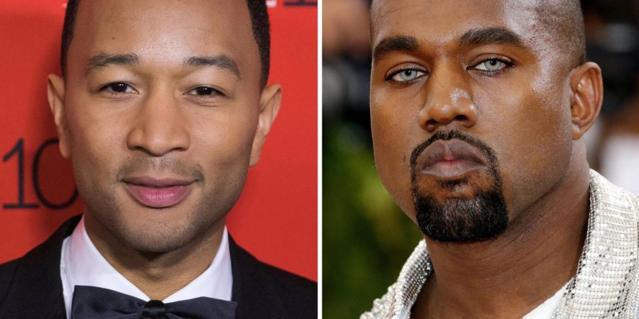 John Legend (l) und Kanye West.