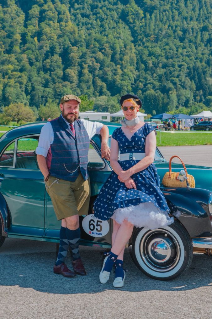Chris und Lisa aus Rüti ZH mit ihrem Morris Minor sind jedes Jahr Besucher des Events