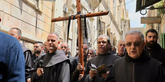 Am Karfreitag durch Jerusalem. Via Dolorosa