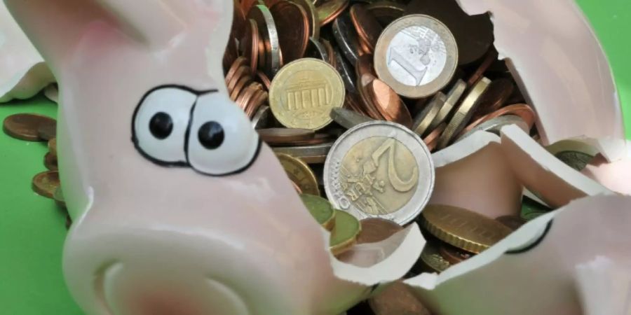 Zerbrochenes Sparschwein