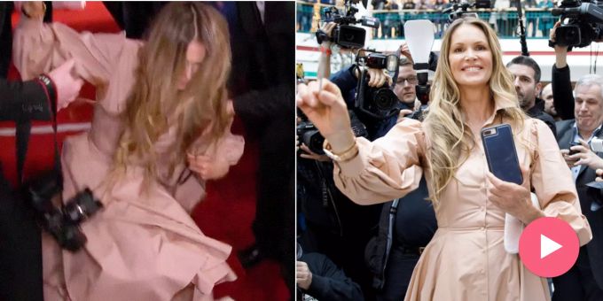 «Hoppala» - Elle Macpherson stürzt bei Opernball von der Bühne