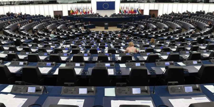 Blick ins Europäische Parlament in Strassburg