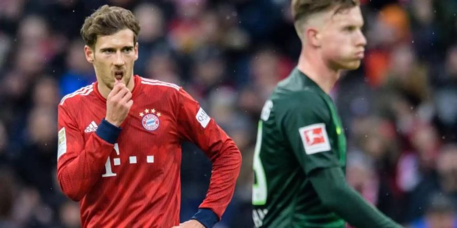 Bayern Münchens Leon Goretzka im Spiel gegen den VfL Wolfsburg. Foto: Matthias Balk