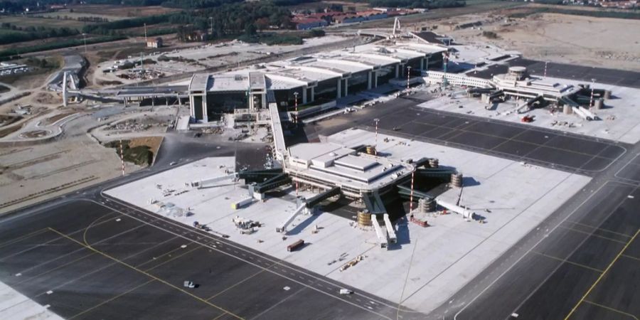 Blick auf den Mailänder Flughafen Malpensa.