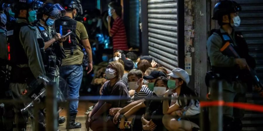 Festnahme von Demonstranten in Hongkong